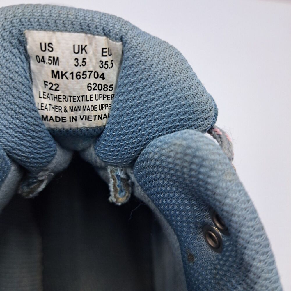 Merrell Kids Moab 3 Mid Waterproof Hiking Boots Size 4.5 Kids Gray Blue Pink - Picture 9 of 9